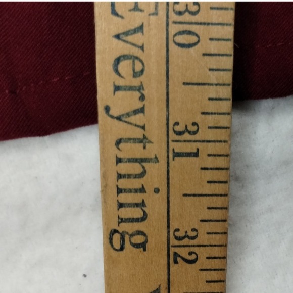 Baby and Me Burgundy Button Down Shirt Blouse Women's XL NWT with double pockets - Picture 7 of 12